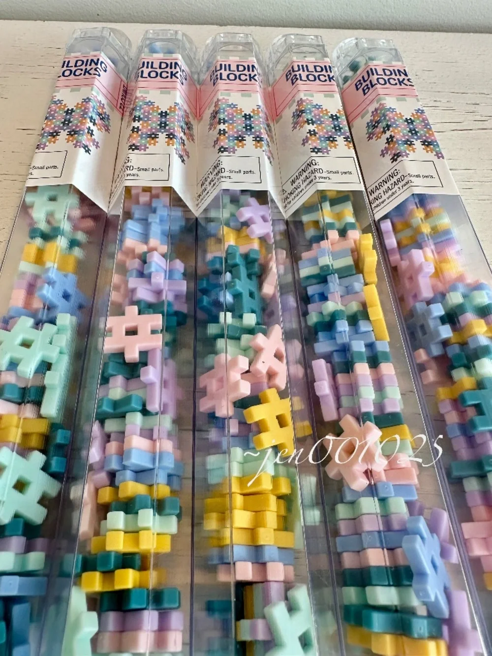 5 Sets Target Hashtag Building Blocks Pastel Colors